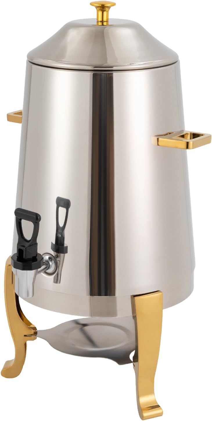 Commercial Stainless Steel Coffee Maker Hot Water Urn for Catering, 3.4 Gal/ 13L Large Coffee Dispenser, Hot Drink Dispenser with Spigot for Hot Water Coffee Chocolate Tea
