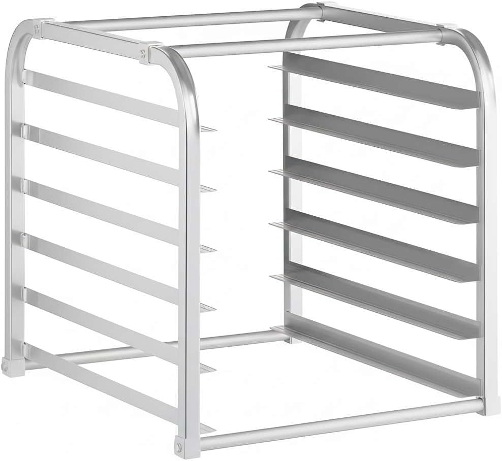 6 Pan Aluminum Bun Pan Rack - Commercial Full Size Sheet Pan Cooling Rack for Bakery NSF