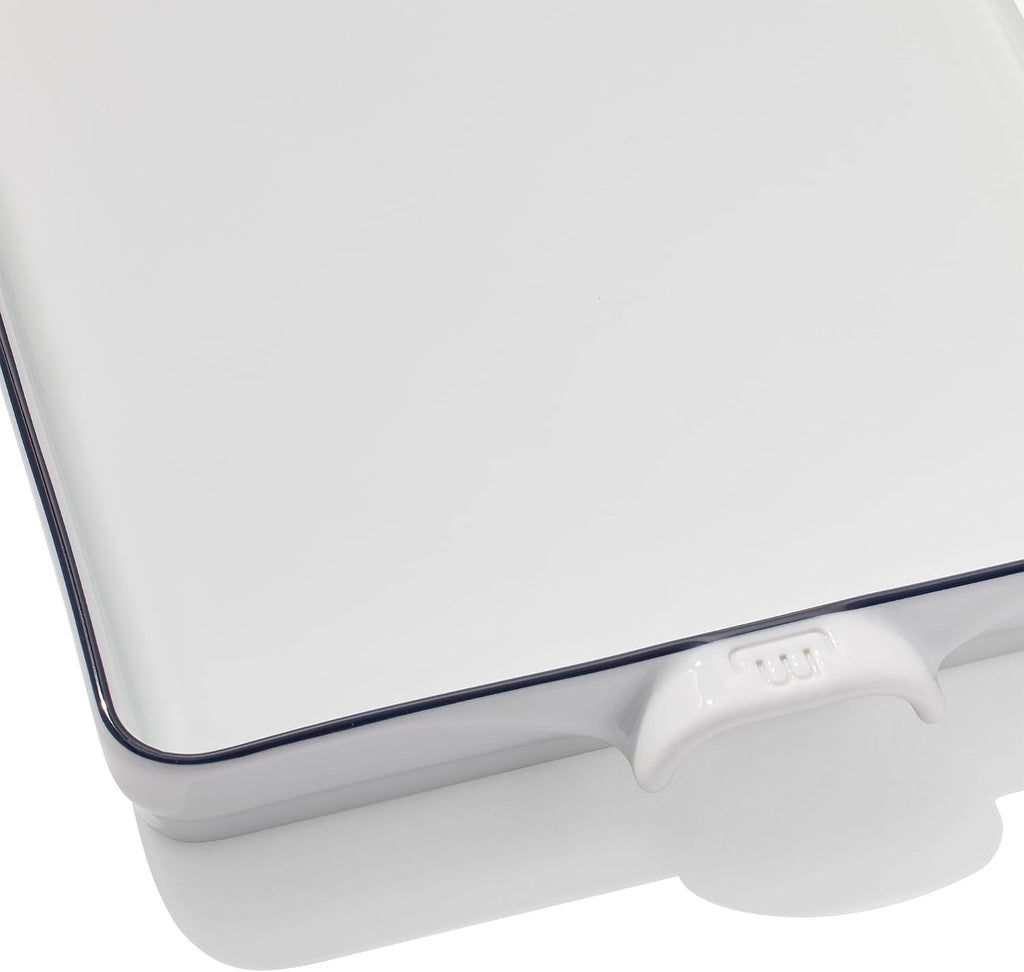 Made In Cookware - Baking Slab - Pure French Porcelain - Professional Cookware - Crafted in France - Navy Rim