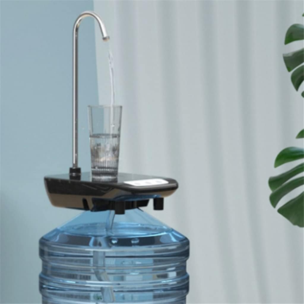 Water Dispenser Water Bottle Pump Long-ing Working Time Electric Drinking for Home Hand Press Water (Color : Black)