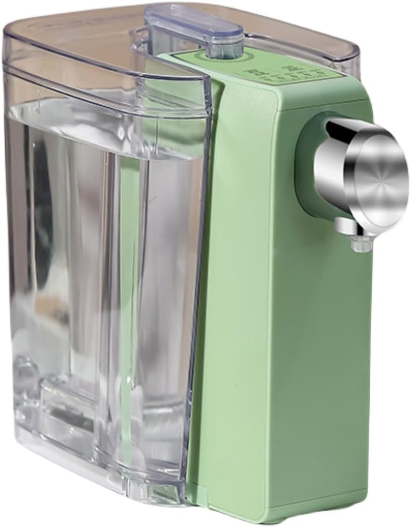 Instant Hot Water Dispenser，Hot Water Machine，Home Office Desktop Travel Water Dispenser，5-step Temperature Control,four Water Levels 150ML/200ML/300ML/400ML (Green)