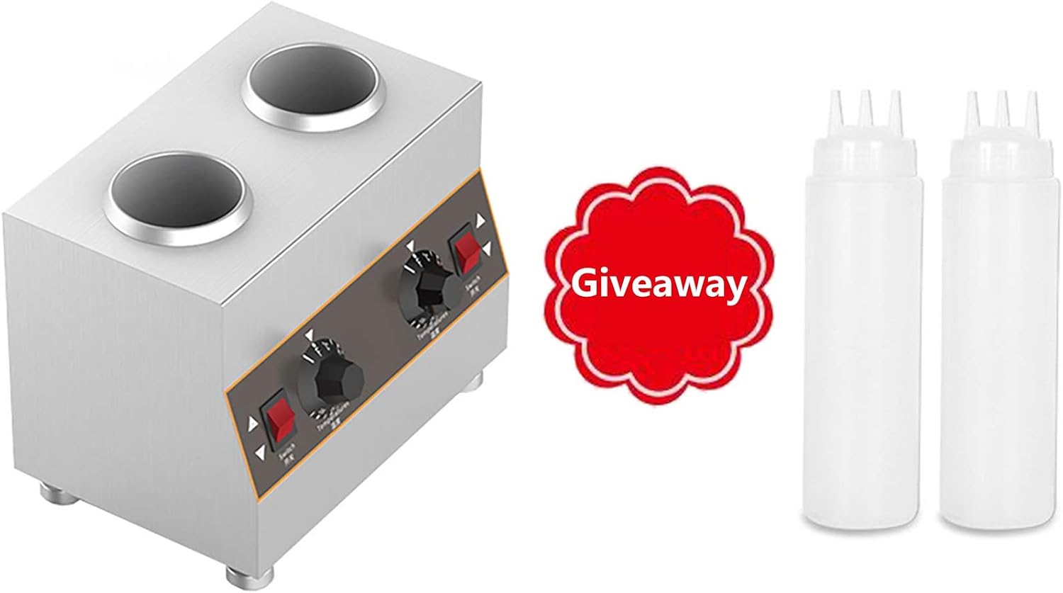 Electric Cheese Sauce Warmer Hot Fudge Warmer Dispenser Nacho Cheese Dispenser Jam Heat Preservation Machine with 650ml Bottle, 30-85℃ Adjustable (1grid)