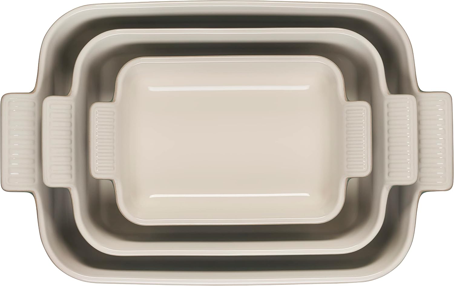 Le Creuset Stoneware Heritage 3-Piece Rectangular Baking Dish Set, Artichaut