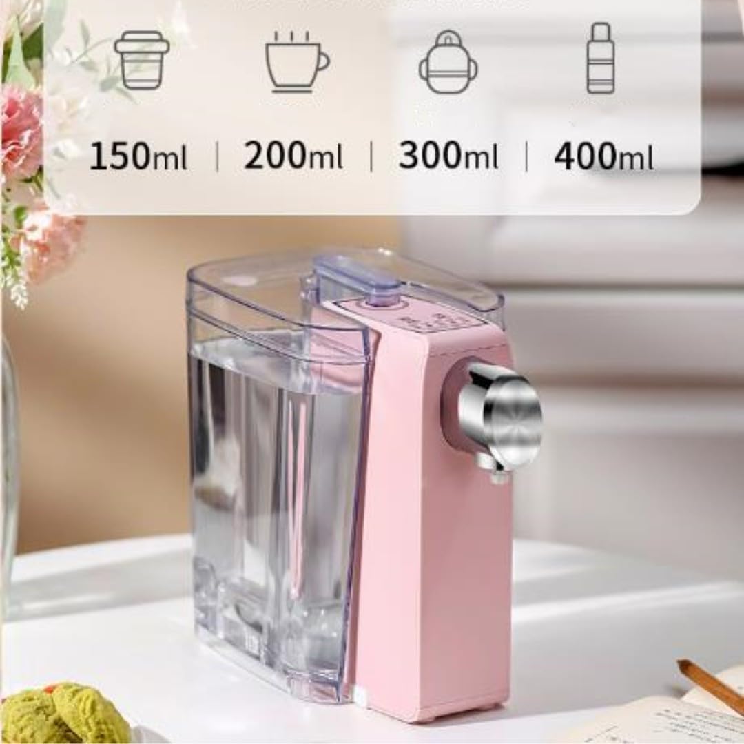 Instant Hot Water Dispenser，Hot Water Machine，Home Office Desktop Travel Water Dispenser，5-step Temperature Control,four Water Levels 150ML/200ML/300ML/400ML (Green)