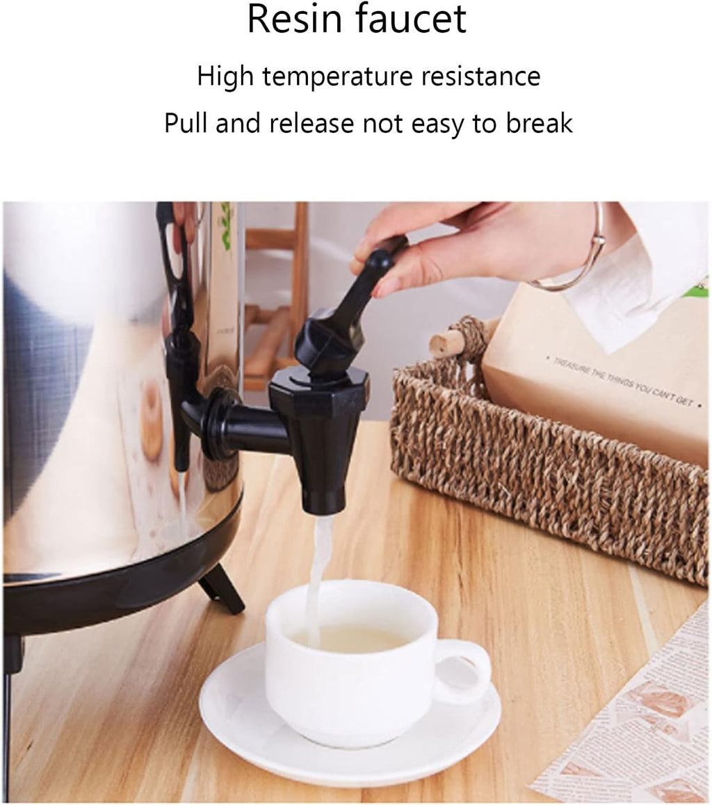 Drink Dispenser Thermal Beverage Dispenser with Tap and Stand, 304 Stainless Steel Urn for Hot Water Coffee Milk Tea, Double Insulation Container Keep The Temperature for 6-8 Hours for Parties
