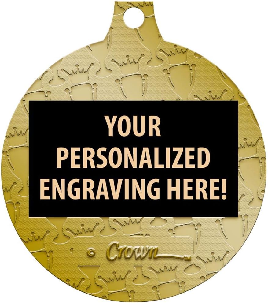 Soccer Medals - 1 1/2' Gold Soccer Medals, Great Kids Soccer Awards with Custom Engraving