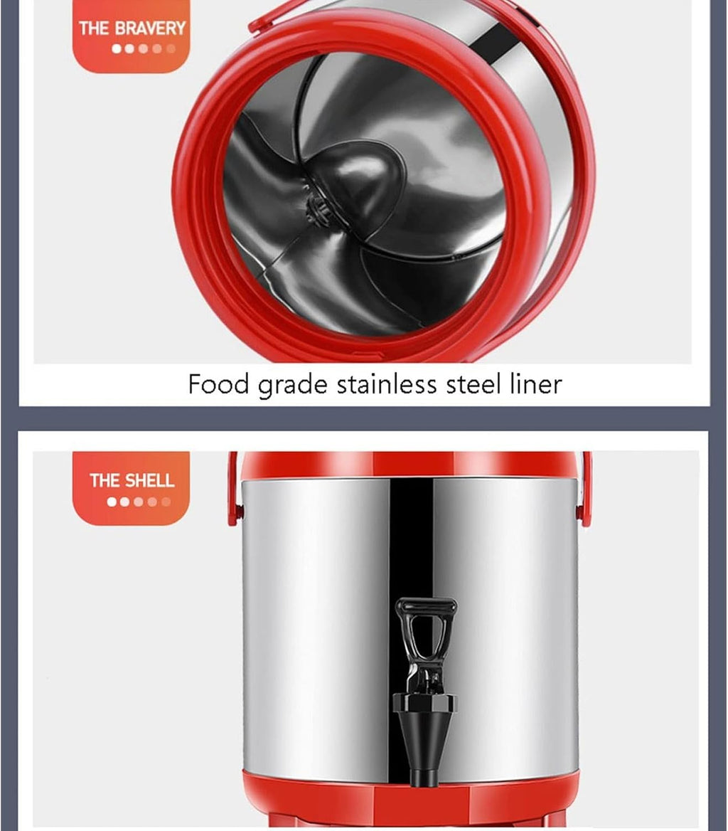 Drink Dispenser Drink Dispenser, Hot Water Pot and Beverage Dispenser Water Warmer and Dispenser for Tea or Coffee Commercial Milk Tea Barrel Insulated Bucket Thermal Carafes for Parties