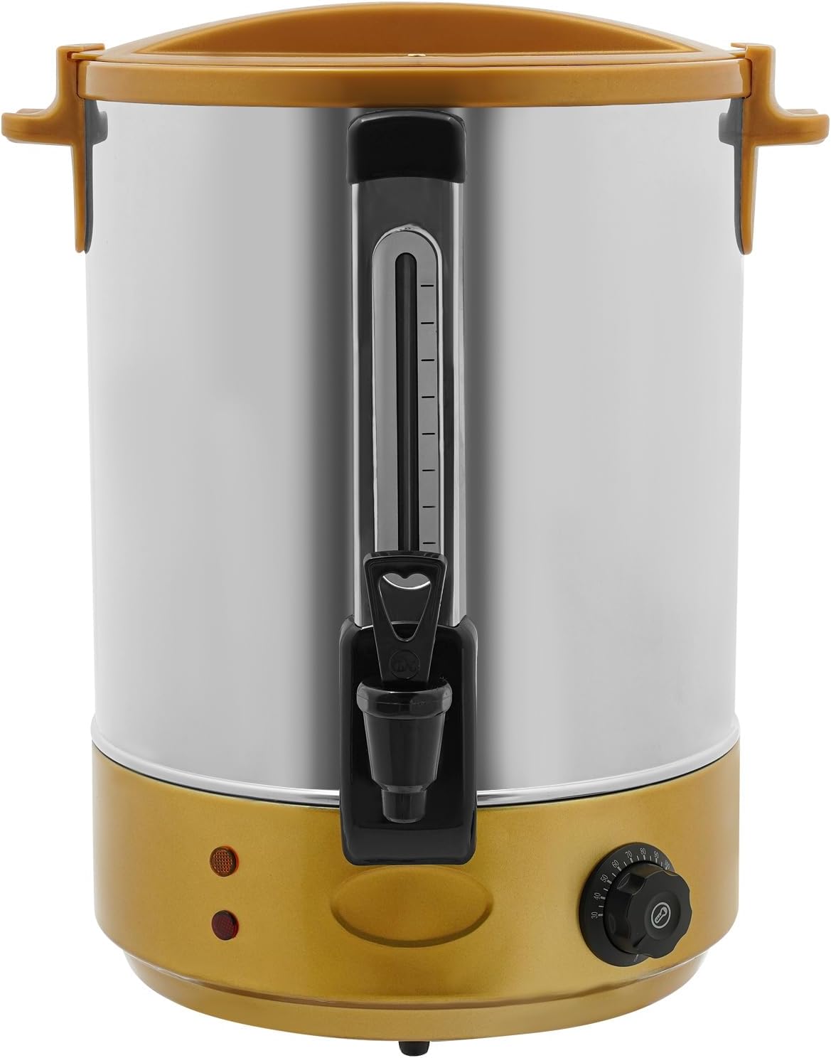DYNAMI Electric Water Boiler and Warmer,5 Gal 304 Stainless Steel Hot Water Dispenser,Hot Drink Dispenser with Spigot,86-230 ℉ Temperature Control,for CoffeeTea Milk Water (Gold)