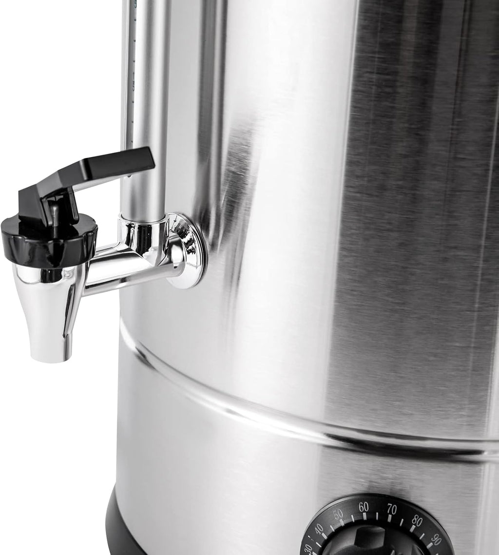 12L Commercial Stainless Steel Coffee Urn - Large Automatic Hot Water & Tea Dispenser for Home, Office, Party, Wedding - Durable & Efficient Beverage Server