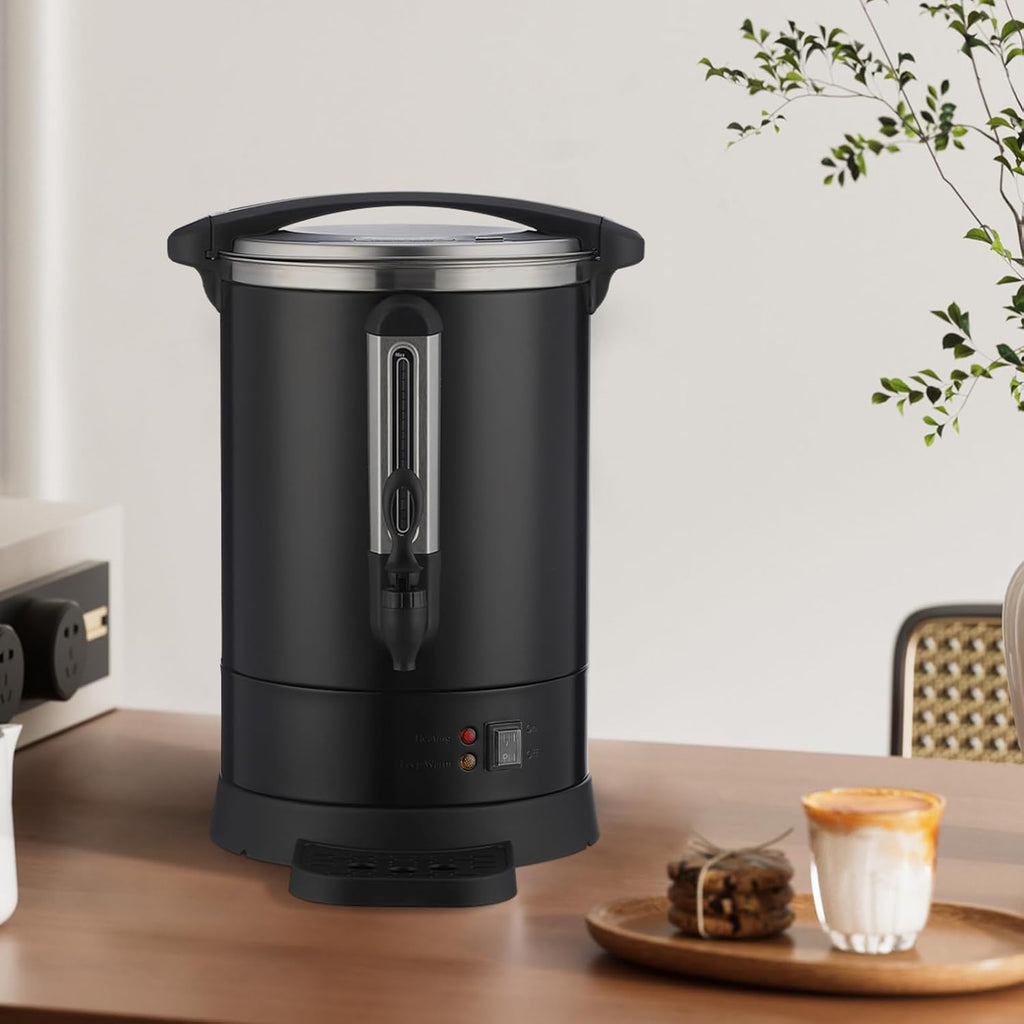 ‌Electric Hot Water Urn 80-Cup 12L Commercial - Double Wall Hot Beverage Dispenser with Fast Brew, Easy-Clean Stainless Steel Design for Weddings, Parties, Restaurants, Buffets