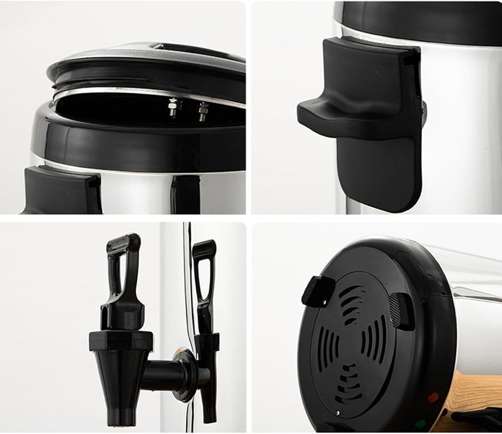 Boiling Water Dispenser Electric Kettles Adjustable Temperature Commercial Coffee Urn Hot Water Pot Water Boiler and Beverage Warmer for Buffet for Keep Hot/One Color/8L