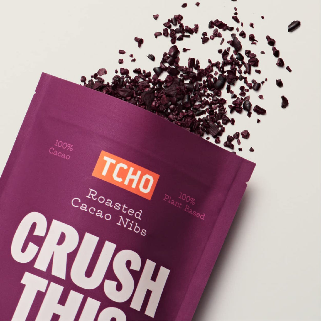 TCHO Crush This - Unsweetened Roasted Cacao Nibs (3 Pack) - Roasted, 100% Plant Based, Vegan Friendly, Non-GMO, Single-Origin, Non-Dairy, Fair Trade Certified, Zero Sugar, USDA Organic Cacao Nibs - 7.8oz each, 3 Pack
