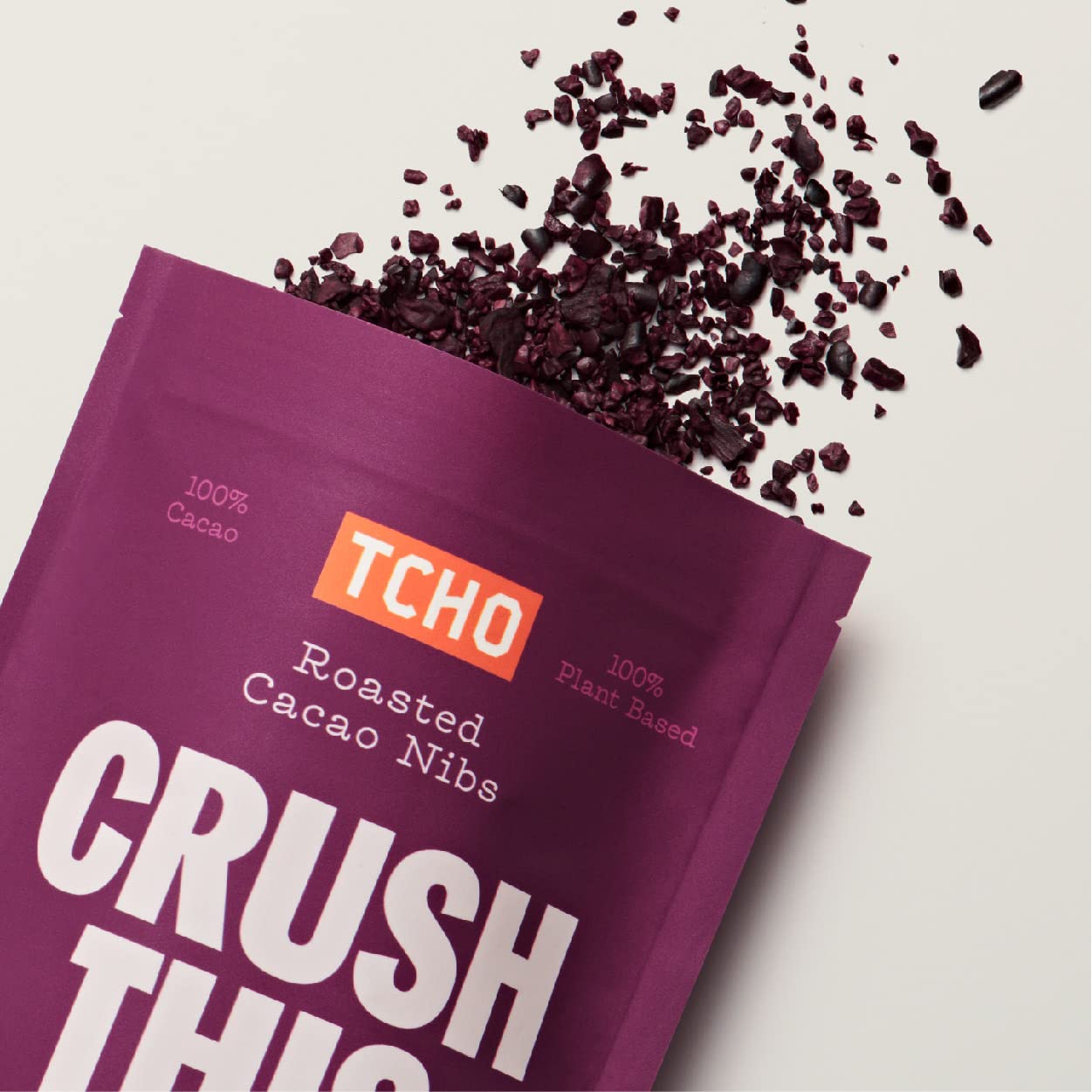 TCHO Crush This - Unsweetened Roasted Cacao Nibs (3 Pack) - Roasted, 100% Plant Based, Vegan Friendly, Non-GMO, Single-Origin, Non-Dairy, Fair Trade Certified, Zero Sugar, USDA Organic Cacao Nibs - 7.8oz each, 3 Pack