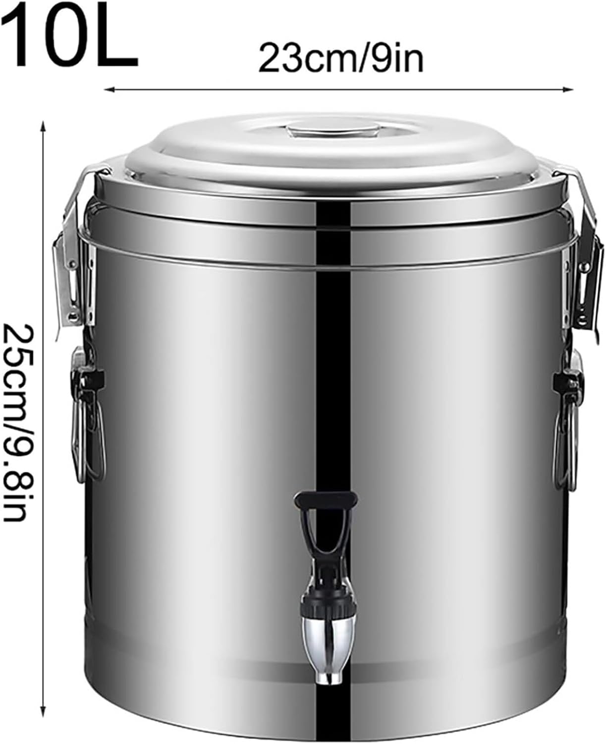 10L Insulated Beveradispenser For Catering, Stainless Steel Insulated Barrel With Tap, Hot Water Dispensers Tea Urn