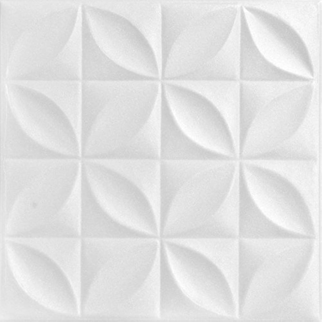 À LA MAISON CEILINGS R103 Perceptions Foam Glue-Up Ceiling Tile (128 Sq. Ft./Case), Pack of 48, Plain White