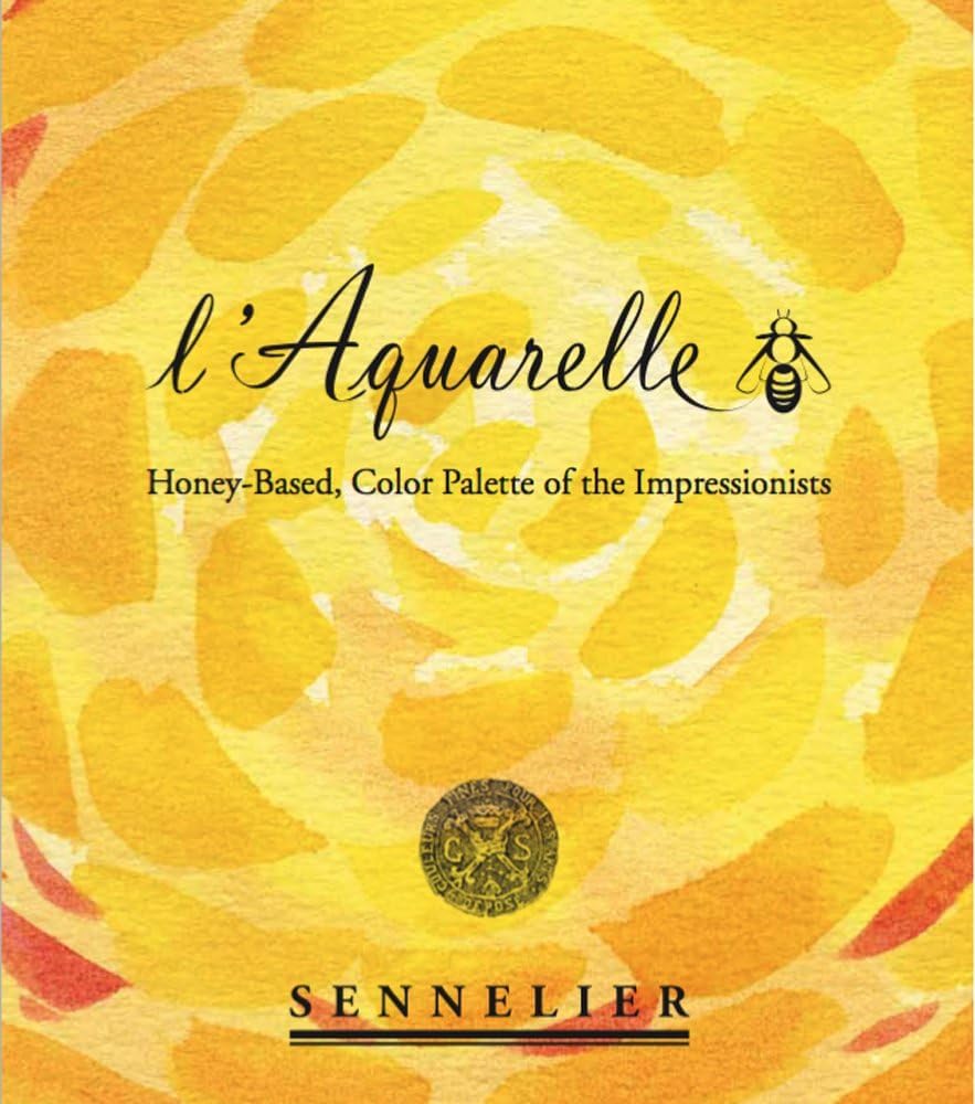 SENNELIER French Watercolor Painting Set, 24 Vibrant Colors in Half Pans, Metal Case and Palette