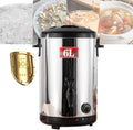 Commercial Coffee Boiler Large Groups,Electric Hot Water Urn,Double Wall Stainless Steel,Insulated Beverage Server/Dispenser in Black (Black 8L)