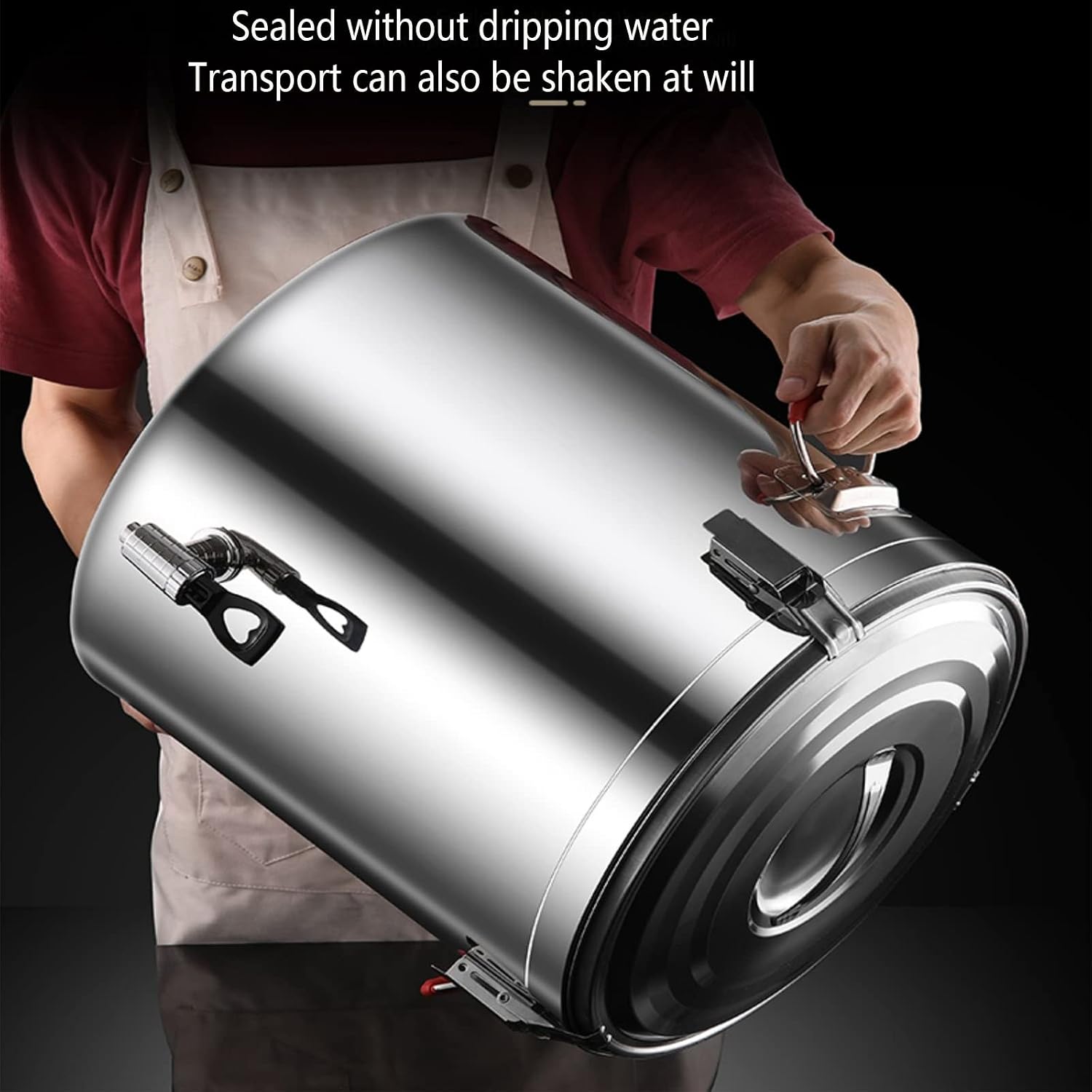 Hot Water Dispensers,Stainless Steel Insulated Barrel, Milk Tea Barrel Large Capacity Juice Bucket Insulation and Cold Preservation for Bar Party Kitchen Picnic