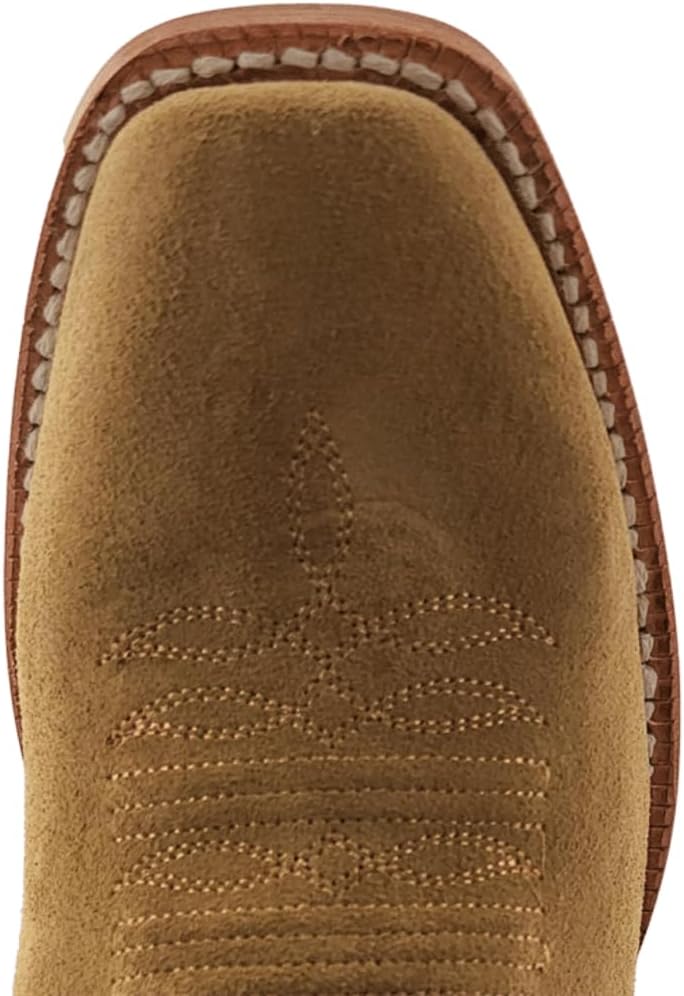 R. Watson Boots Womens Roughout Narrow Square Toe Cowboy Heel Leather Boot