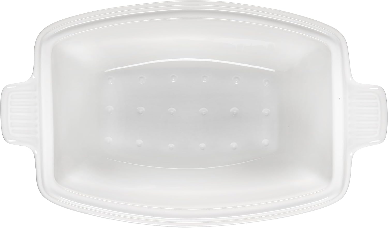 Le Creuset Heritage Stoneware Deep Baker with Lid, 4.5 qt., White