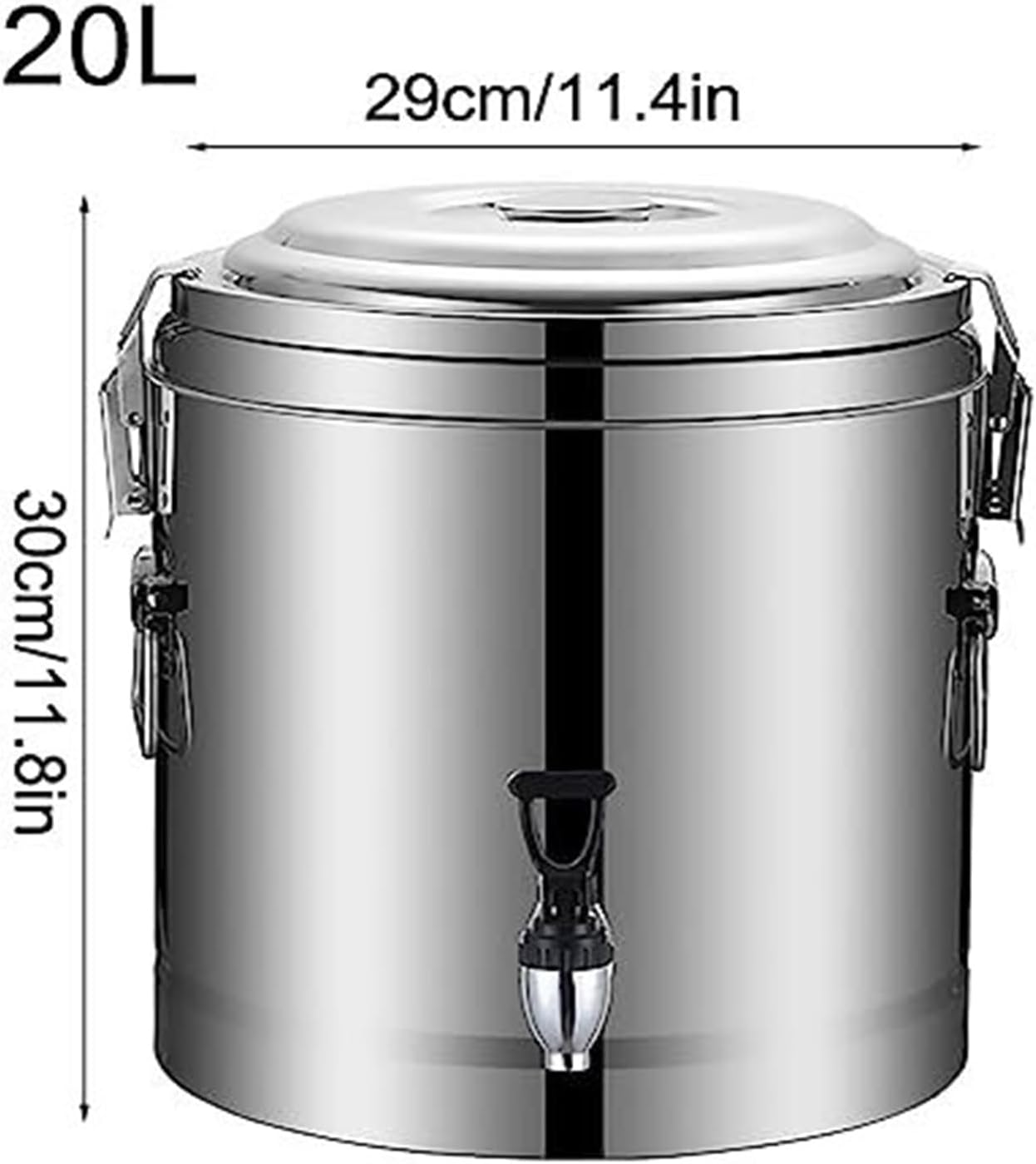 Insulated Hot Water Dispenser with Faucet - Stainless Steel Beverage Server, Commercial & Home Use for Coffee, Tea, Parties, Events, Camping - 10L to 80L Capacity Options