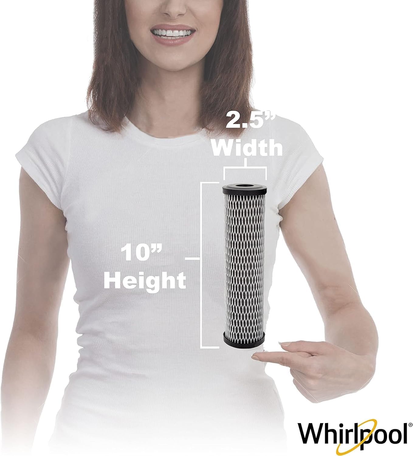 Whirlpool CTO Carbon Wrap Water Filter WHKF-WHWC, Full Case of 24 Filters, NSF Certified 5-Micron Reduces Sediment, Chlorine Taste & Odor for Whole House Filtration or Undersink Drinking System