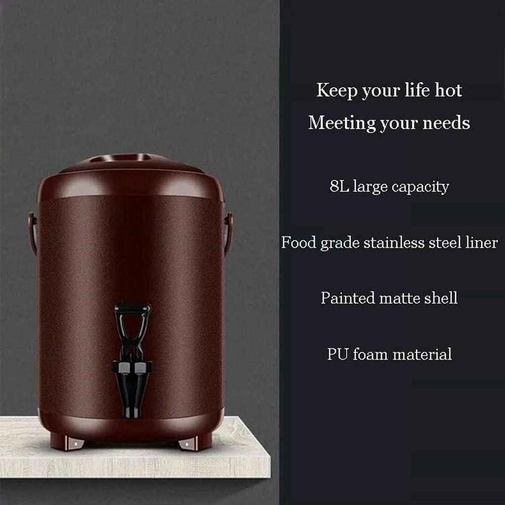 Electric Kettles Commercial Coffee Urn Hot Water Pot, Water/Beverage Dispenser for Keep Hot/Cold, Water Boiler and Beverage Warmer for Buffet, Adjustable Temperature/Black/8L