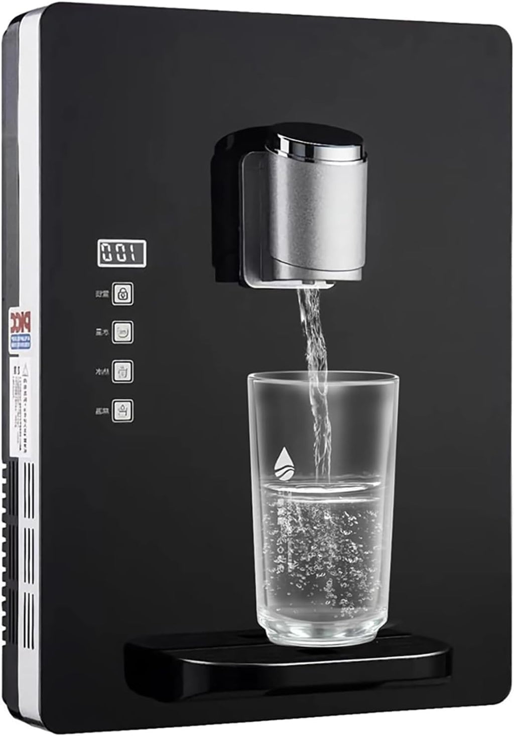 Wall-Mounted Mains Fed Unit Water Dispenser, Dual Temperature Control Intelligent Drinking Water Dispenser, Three Seconds Quick Heat, Hot Water 30L/h, Temperature Adjustment, for House Hold/Office