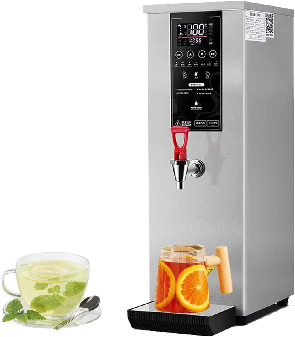Hot Water Dispenser Commercial Water Boiler Electric Warmer Hot Water Machine, 25L/60L per Hour, Stainless Steel, Large Capacity, 3000W Fast Heating for Restaurant, Hotel, Office,Silver