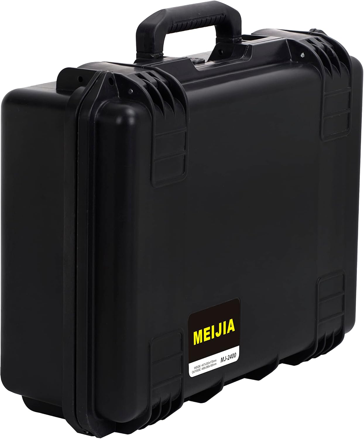 MEIJIA Premium Waterproof Hard Compact Camera Case with customizable fit foam,Full Protection with Light&Convenient Design,19.3'x15.25'x7.3'.,Elegant Black