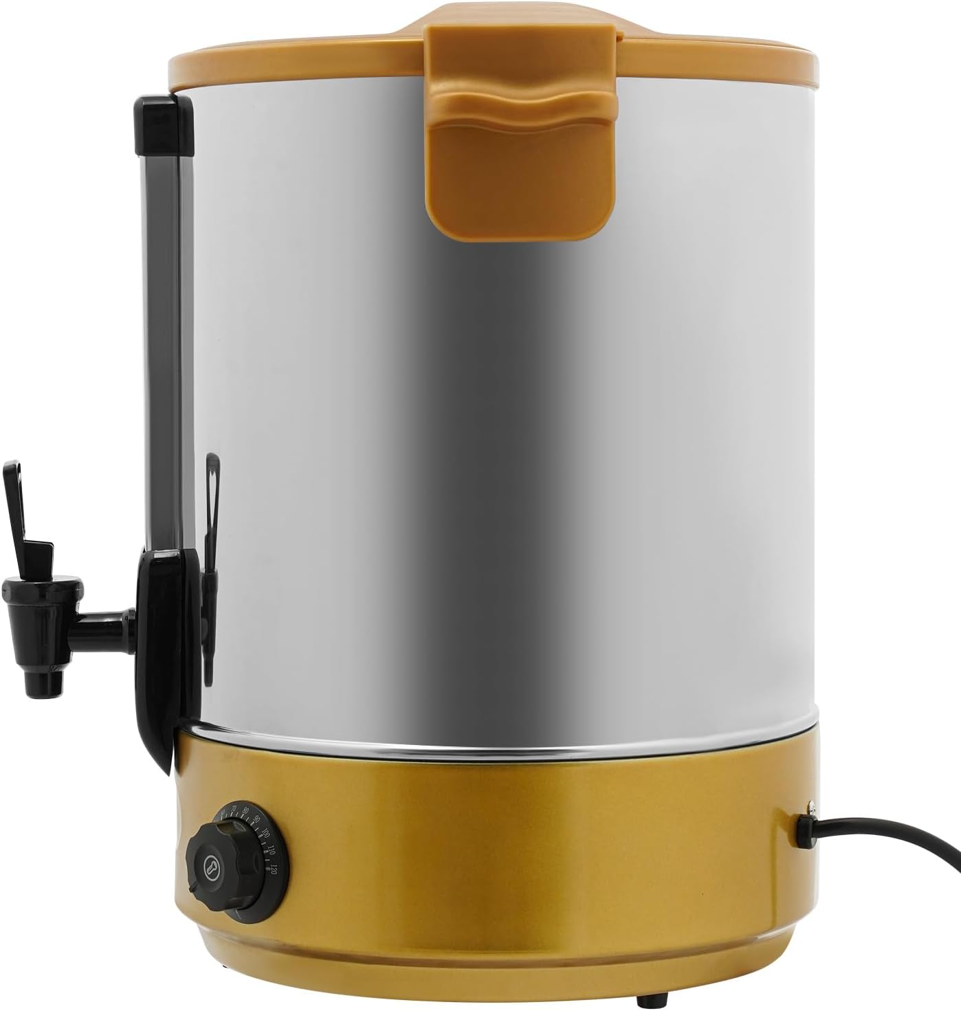 DYNAMI Electric Water Boiler and Warmer,5 Gal 304 Stainless Steel Hot Water Dispenser,Hot Drink Dispenser with Spigot,86-230 ℉ Temperature Control,for CoffeeTea Milk Water (Gold)