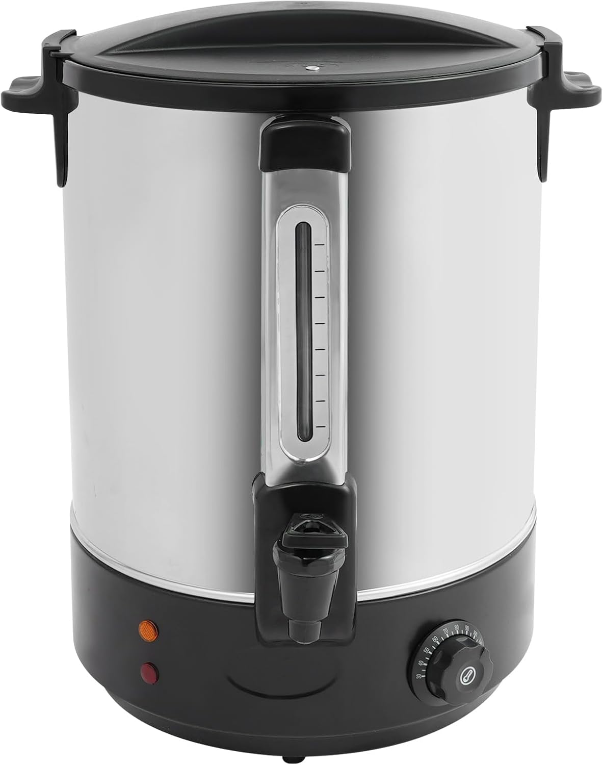 Commercial Hot Water Dispenser, 5 Gallon Stainless Steel Electric Heat Preservation Bucket, Large Hot Coffee Dispenser for Buffet, Hotel, Restaurant, Adjustable Temperature 86-230 ℉ (Black)