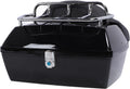 Motorcycle Rear Case 48L Universal Water Lock Backrest Cushion Trunk Tail Luggage Box Helmets Luggages (Black)
