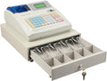 Bepritm 48 Keys Commercial Cash Register, Electronic Cashier Cash Register with Drawer Box&LED Display, Cash Management System for Small Businesses, Retailers, Supermarkets (White)