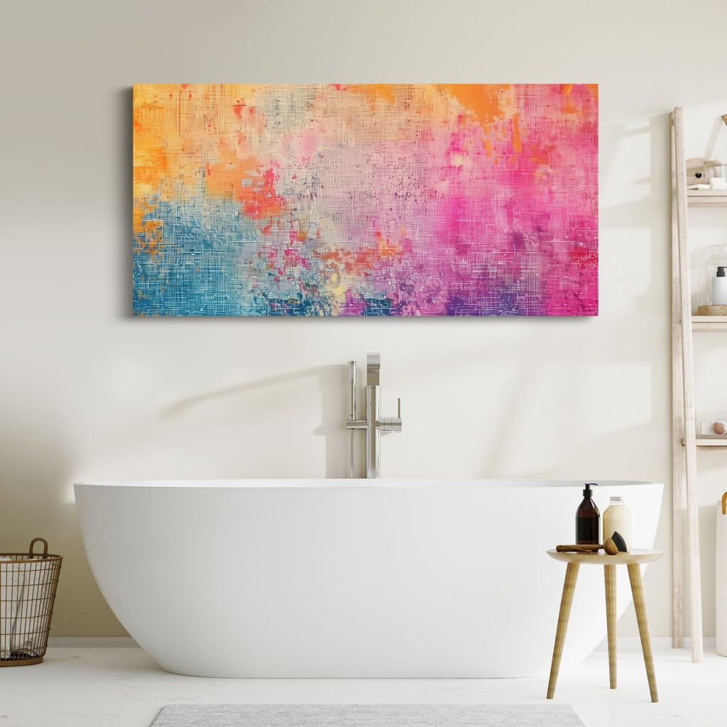 Erosebridal Contemporary Large Wall Decor 58'x29' | Orange Oil Painting Wall Painting Mid Century Ombre Watercolor Poster Print Modern Ink Painting Framed Canvas Prints
