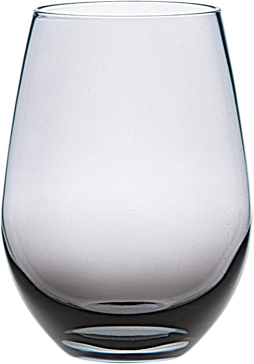 Toyo Sasaki Glass T-24104HS-SS Tumbler Glass, Water Variation, Approx. 12.2 fl oz (360 ml), Pack of 60, Black, Smoke, Made in Japan, Shatter-Resistant, Dishwasher Safe, Tumbler, Glass, Cup