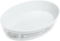 Pillivuyt Brasserie Deep Oval Baker, 9x12.5 inch, White/Menu Print