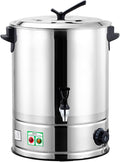 Electric Water Boiler Warmer Coffee Urn, Commercial Stainless Steel Beverage Dispenser for Catering Buffets Parties Weddings Holiday Dinners(with Spigot 20Liter)