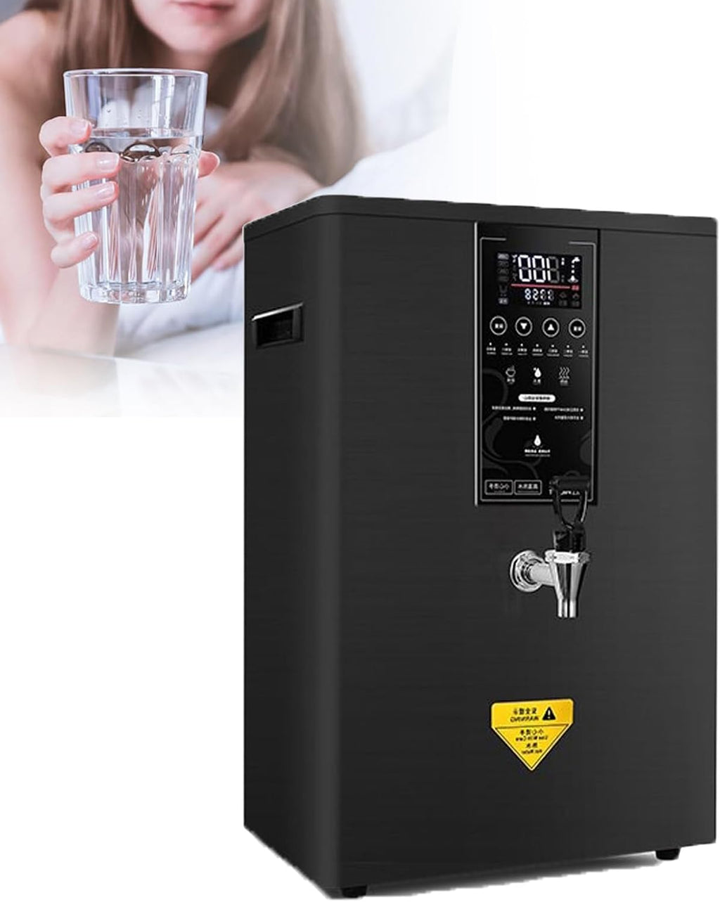 Water Station, 50l/H Stainless Steel Kettle, Hot Water Dispenser, 3000w Fast Boiling, For Restaurants, Coffee Shops, Bars, Milk Tea Shops,Black-50L