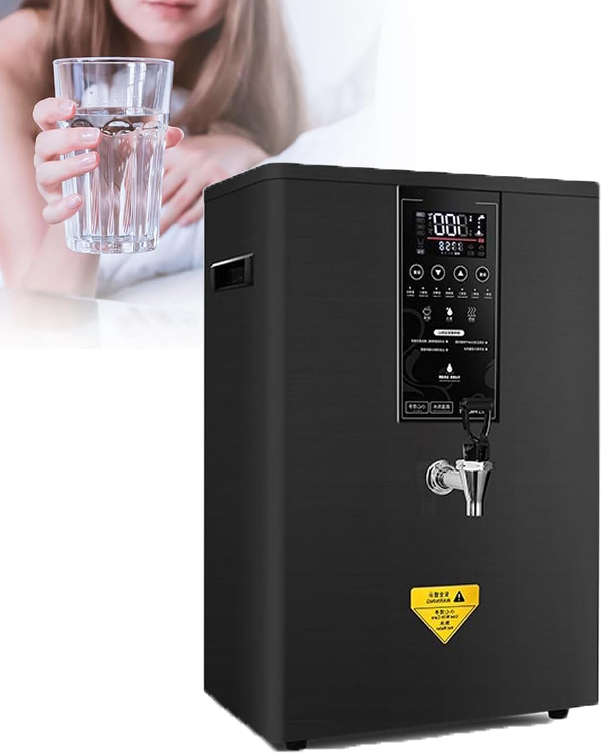 Water Station, 50l/H Stainless Steel Kettle, Hot Water Dispenser, 3000w Fast Boiling, For Restaurants, Coffee Shops, Bars, Milk Tea Shops,Black-60L