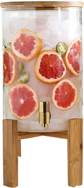 Drink Dispenser Beverage Dispenser with Infuser, Water Dispenser with Spigot, Water Pitcher for Hot/Cold Juice, Beer, Punch, Iced Tea for Parties