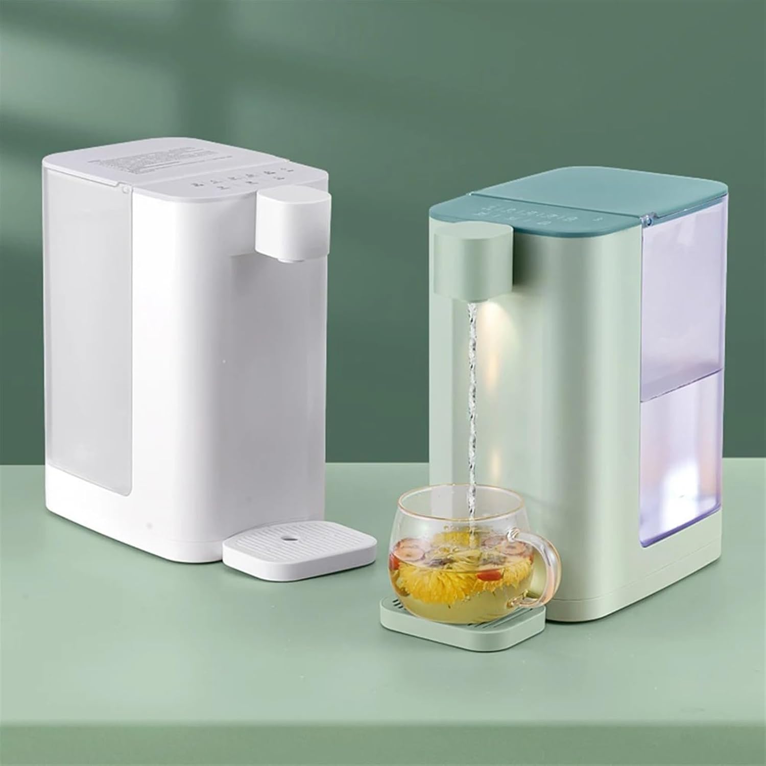 Water Dispenser 2.8L Instant Heating Water Dispenser Electric Pump 2000W 3s Fast Heat Dispensador Bottle Dispenser Smart Electric Kettle Water Cooler(White)