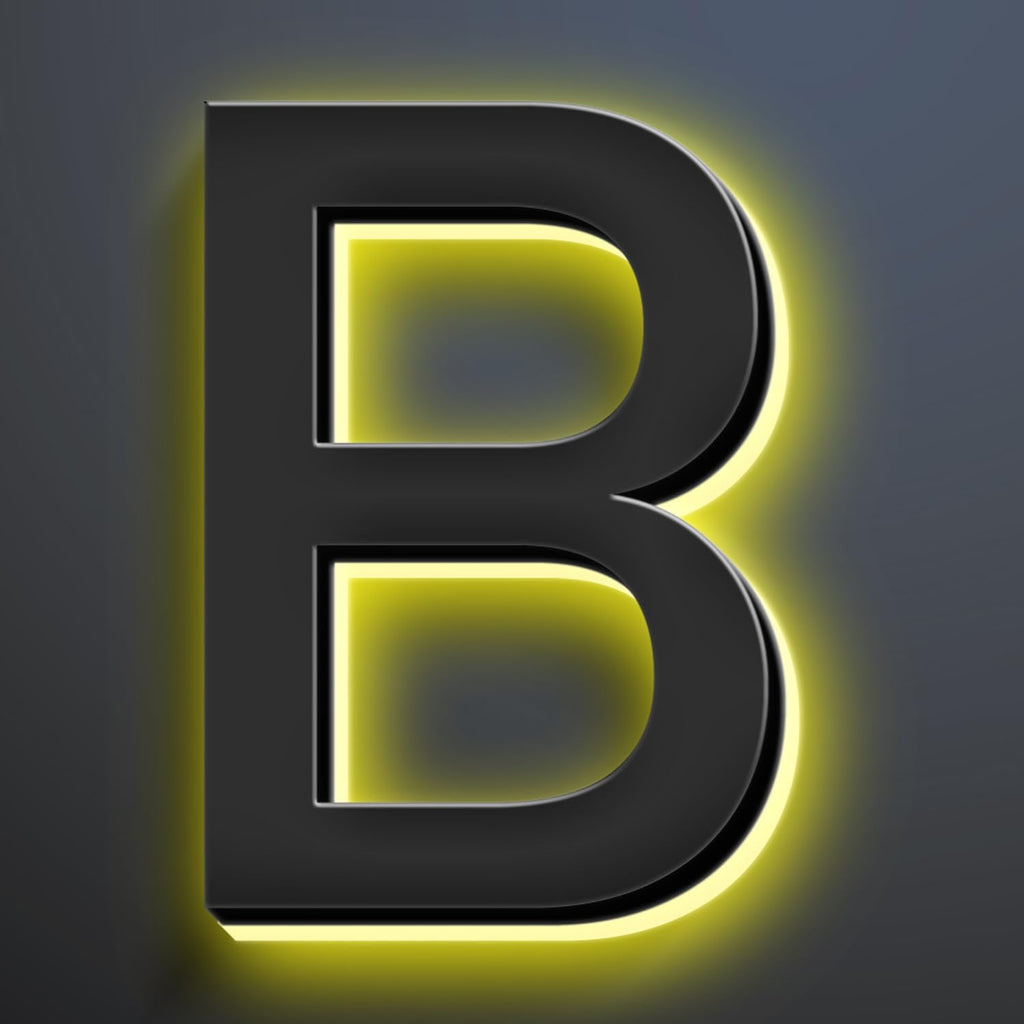18 Inch Backlit LED Illuminated House Numbers For A Modern Home Look Stylish Light Up Address Signs Create A Striking First Impression Home Address Numbers,B