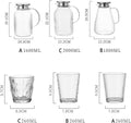 Cold kettle Cold kettle water cup household set cold kettle glass high temperature resistant teapot large capacity cool white boiling kettle Water Pitcher Set for Hot/Cold Water(B)