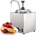 800W Commercial Cheese Dispenser, Electric Cheese Chafing Dish, 30-110℃ Adjustable Chafing Dish Dispenser with Pump