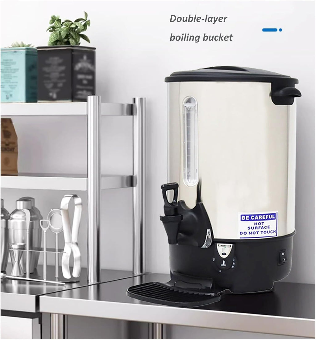 15.4L Commercial Hot Milk Dispenser Electric Milk Boiling Bucket Built-in Stainless Steel Liner 110V 1500W