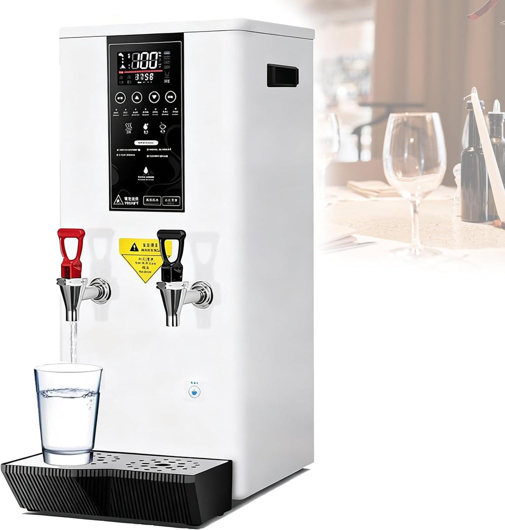 Water Output Commercial Electric Hot Water Dispenser Boiler,Professional Commercial Electric Hot Water Dispenser, for Tea Coffee,Dessert Shop(White) B