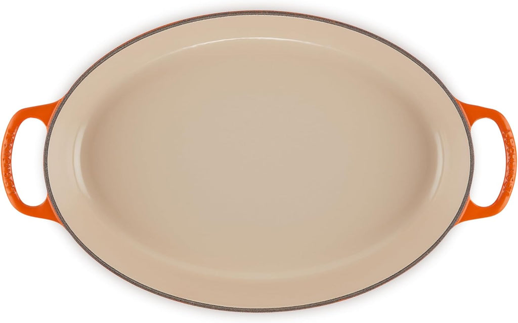 Le Creuset Enamel Cast Iron Signature Oval Baker, 3 qt., Flame