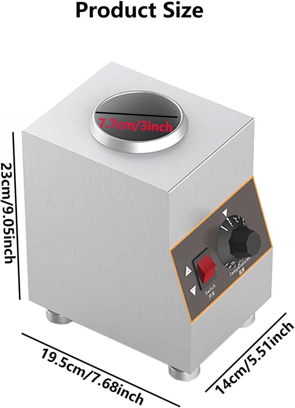 Electric Cheese Sauce Warmer Hot Fudge Warmer Dispenser Nacho Cheese Dispenser Jam Heat Preservation Machine with 650ml Bottle, 30-85℃ Adjustable (1grid)