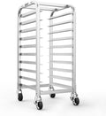 TenUp 10-Tier Half Size Sheet Pan Rack, Heavy-Duty Aluminum Bakery Rack with Wheels – Commercial Cooling & Storage Cart – 18' L x 15.5' W x 36' H